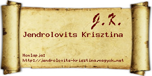 Jendrolovits Krisztina névjegykártya